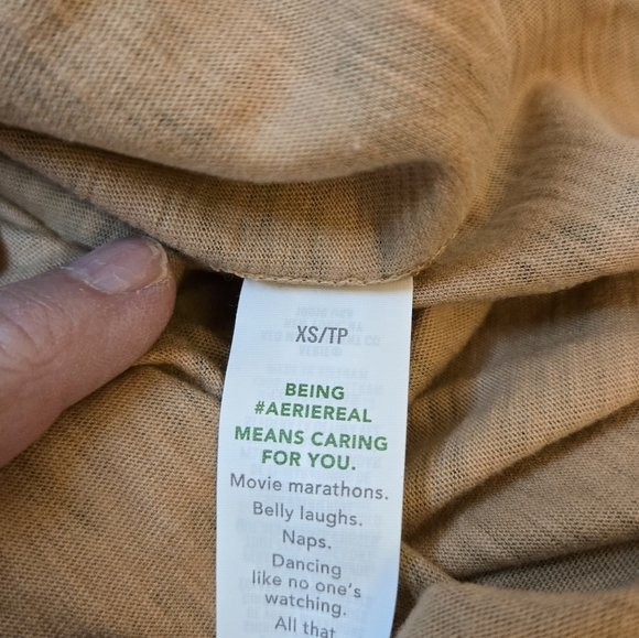 Aerie Tan and Black Leopard Print Top Oversized Size XS NWT - Picture 11 of 14